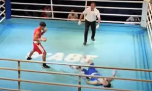 Шок! Нокаут в боксерском матче Казахстана: Видео на Almatyboxing.kz!